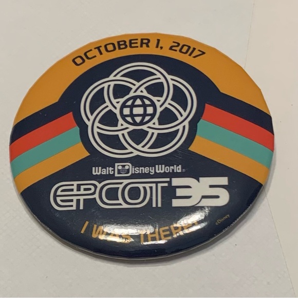 🔴 Walt Disney World Epcot 35th Anniversary Button Pin 2017 WDW “I WAS THERE” EUC - Picture 5 of 6